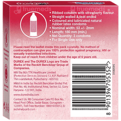 Durex Extra Thin Wild Strawberry Condoms 3